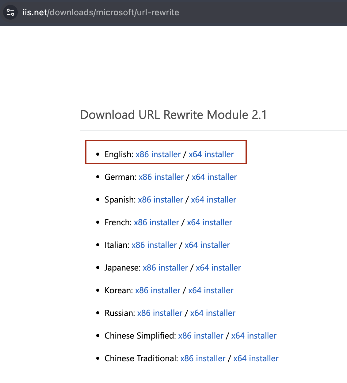 URL Rewrite Module